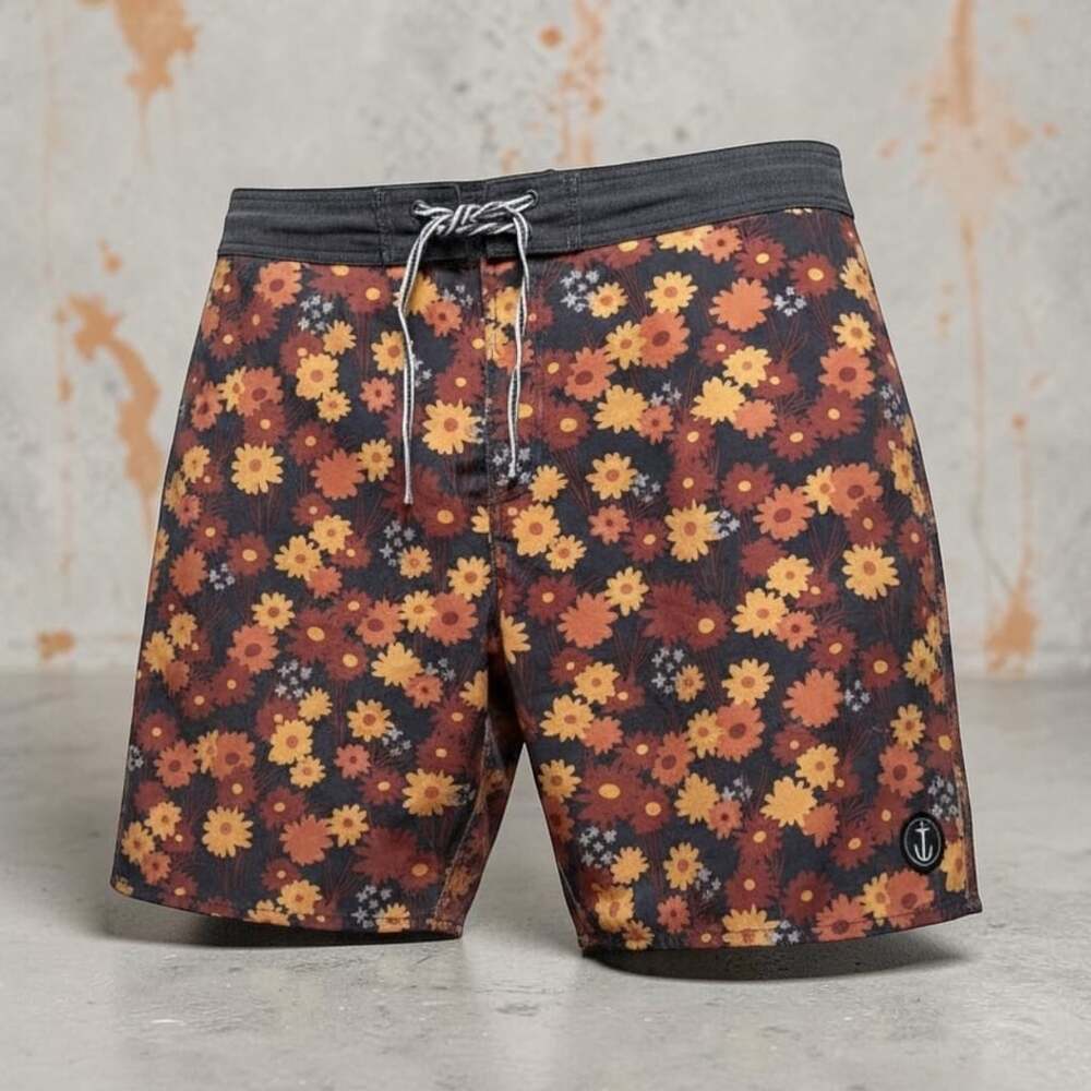 Captain Fin Men's Floral Print Swim Trunks